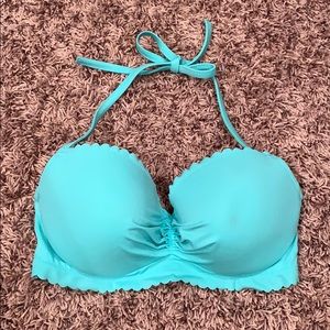 32dd Victoria’s Secret teal halter bikini top